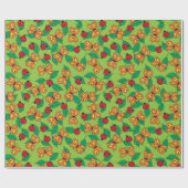 キュートな昆虫、蝶とテンポウ ラッピングペーパー (フラット)