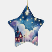 キュートな星型クリスマスツリーオーナメント セラミックオーナメント (右)
