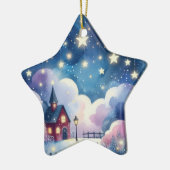 キュートな星型クリスマスツリーオーナメント セラミックオーナメント (左)
