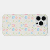 キュートな春の花のデザイン iPhoneケース (裏面横)