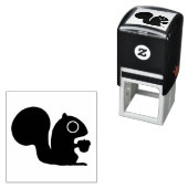 キュートな木の葉リス(ナット付) セルフインキングスタンプ (インサイチュ)