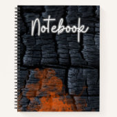 キュートな木炭の炎スパイラル ノートブック (正面)