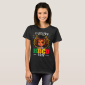 キュートな未来 HBCU 卒業 ブラックアフロ Tシャツ (正面フル)