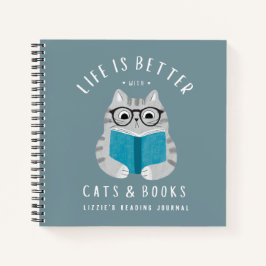キュートな本の愛読者のカスタム ノートブック
