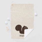 キュートな林名前をカスタムするリス ゴルフタオル (インサイチュ)