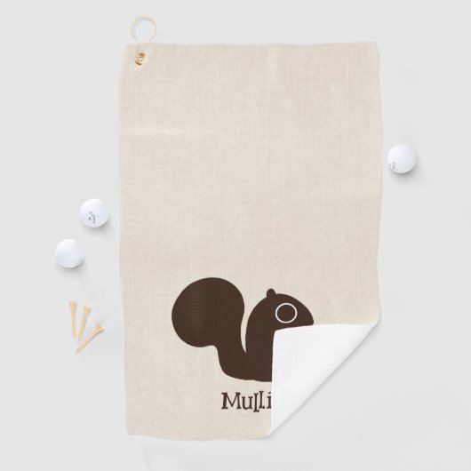 キュートな林名前をカスタムするリス ゴルフタオル (インサイチュ)