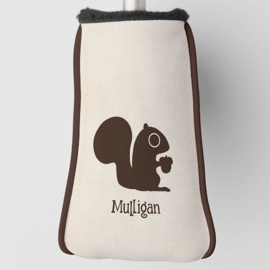 キュートな林名前をカスタムするリス ゴルフヘッドカバー (回転90)