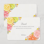 キュートな柑橘の花祭り 詳細を挿入 エンクロージャーカード (正面/裏面)