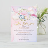 キュートな森のクマの夢 |バーチャルベビーシャワー 招待状 (スタンド正面)