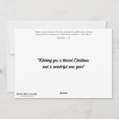 キュートな森のクリスマスパピー クリスチャン シーズンカード (裏面)