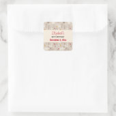 キュートな森の動物の北欧パターン保存日 スクエアシール (バッグ)