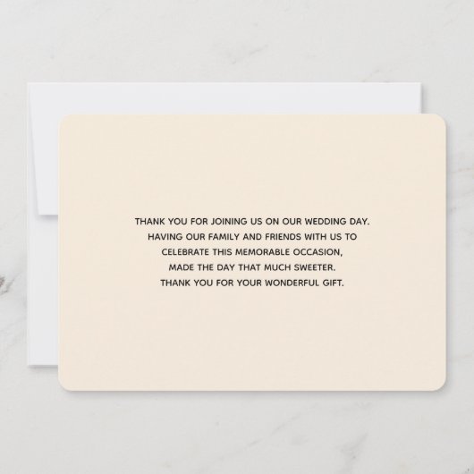 キュートな森の動物の北欧パターン サンキューカード (裏面)