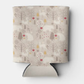 キュートな森の動物の北欧パターン 缶クーラー (正面)