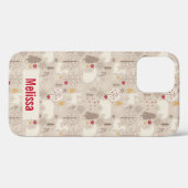 キュートな森の動物の北欧パターン Case-Mate iPhoneケース (裏面 (横))