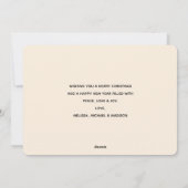 キュートな森の動物クリスマスパターン シーズンカード (裏面)