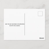 キュートな森の動物クリスマスパターン ポストカード (裏面)