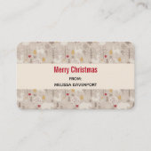 キュートな森の動物クリスマスパターン 名刺 (正面)