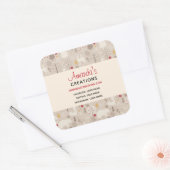 キュートな森の動物北欧パターン事業 スクエアシール (封筒)