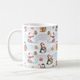 キュートな森の動物 クリスマスパターン ホリデーマグ コーヒーマグカップ