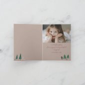 キュートな森の北欧の動物の雪クリスマス シーズンカード (内部)