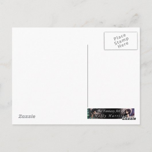 キュートな森の妖精とキノコの花フェリ ポストカード (裏面)