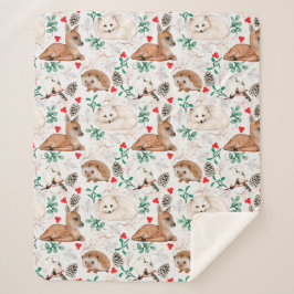 キュートな森クリターズシェルパブランケット シェルパブランケット