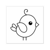 キュートな様式化された漫画の鳥 セルフインキングスタンプ (デザイン)
