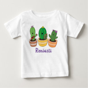 キュートな歌サボトリオ漫画イラストレーション ベビーTシャツ