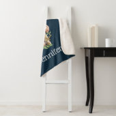 キュートな水のカラースロッス&トロピカル葉 シェルパブランケット (インサイチュ)