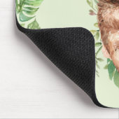 キュートな水のカラースロッス&トロピカル葉 マウスパッド (コーナー)