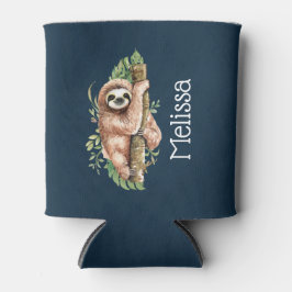 キュートな水のカラースロッス&トロピカル葉 缶クーラー