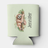 キュートな水のカラースロッス&トロピカル葉 缶クーラー (裏面)