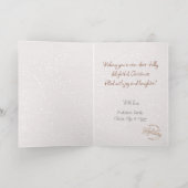 キュートな水の色お洒落クリスマスのトナカイ金ゴールド 箔シーズンカード (内側レイダウン)