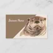 キュートな水の色のオッタースキューバダイビング 名刺 (裏面)