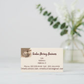 キュートな水の色のオッタースキューバダイビング 名刺 (スタンド正面)