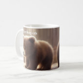 キュートな水の色クマパーソナライズされたコーヒーマグ コーヒーマグカップ (正面左)