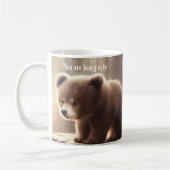 キュートな水の色クマパーソナライズされたコーヒーマグ コーヒーマグカップ (左)