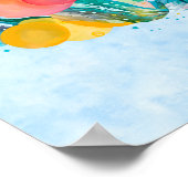 キュートな水中鯨 ポスター (角)