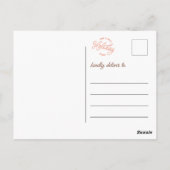 キュートな水彩ウッドランドクリスマストナカイ ポストカード (裏面)