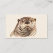 キュートな水彩オッタースキューバダイビング事業 名刺 (裏面)