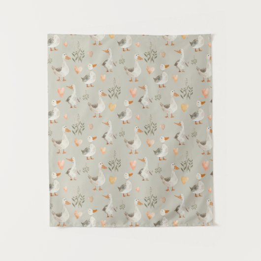 キュートな水彩ゲーゼタペストリー/背景 タペストリー (正面)