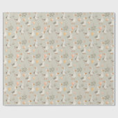 キュートな水彩ゲーゼ包み紙 転が ラッピングペーパー (フラット)