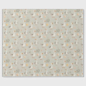 キュートな水彩ゲーゼ包み紙 転が ラッピングペーパー (フラット)