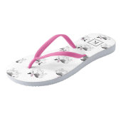 キュートな水彩モノグラム ビーチサンダル (アングル)