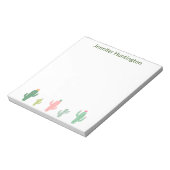 キュートな水彩多肉性サボテンパーソナライズされた ノートパッド (回転)