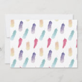 キュートな水彩夢のキャッチャー第1誕生日 招待状 (裏面)