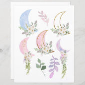 キュートな水彩月&フローラ切り出しfor Journal (正面/裏面)