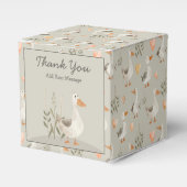 キュートな水色グース&サンキューペアボックス フェイバーボックス (正面サイド)