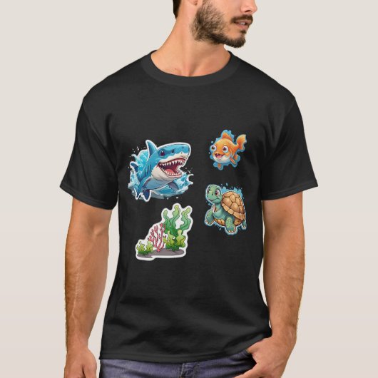 キュートな海の魚 Tシャツ (正面)