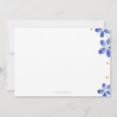 キュートな海軍と白い老婦人の杖フローラ 招待状 (裏面)